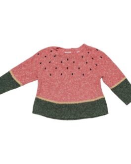 Pull en maille Zara Baby 9 mois rose – motif pastèque