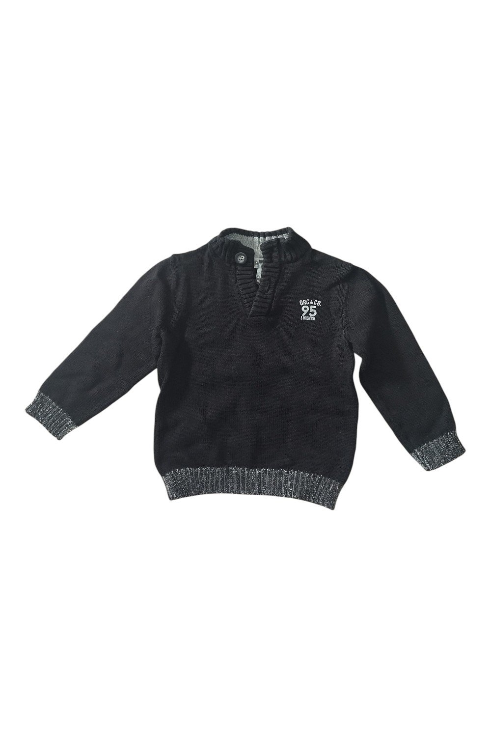 Pull en maille noir à col montant Orchestra – 4 ans / 104 cm