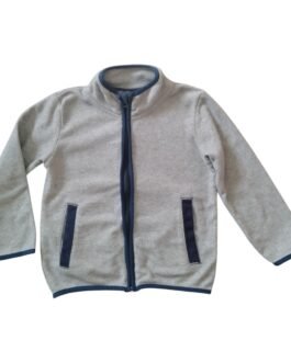 Veste polaire grise zippée à finitions bleu foncé Lupilu – 98/104 cm