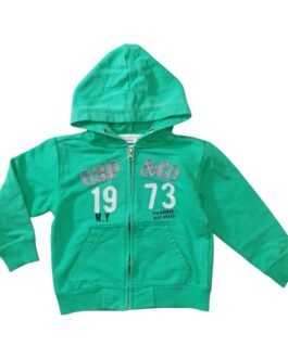 Veste sweat zippée à capuche vert vif 3 Pommes – 4 ans / 102 cm