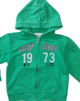 Veste sweat zippée à capuche vert vif 3 Pommes – 4 ans / 102 cm