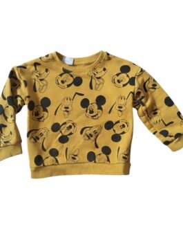 Sweat Disney Baby Mickey & Pluto jaune moutarde Mango Kids – 2–3 ans / 98 cm