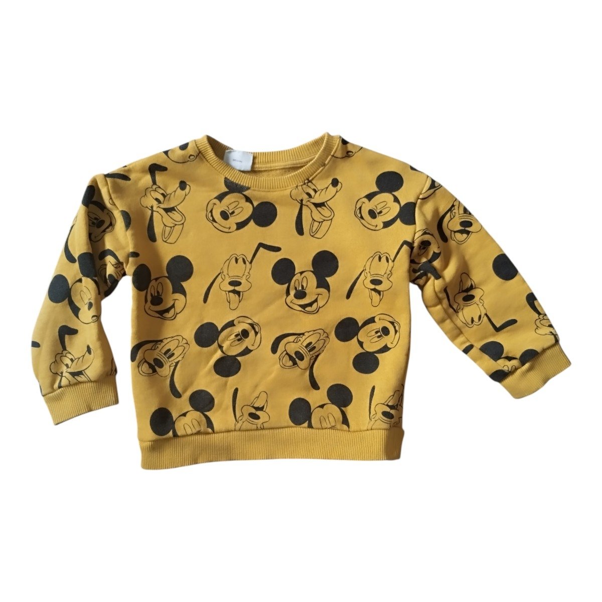 Sweat Disney Baby Mickey & Pluto jaune moutarde Mango Kids – 2–3 ans / 98 cm
