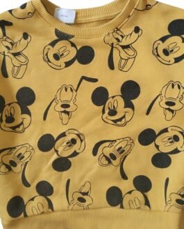 Sweat Disney Baby Mickey & Pluto jaune moutarde Mango Kids – 2–3 ans / 98 cm