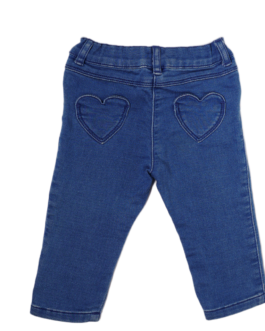 Jean bébé fille brodé à poches arrière en cœur Baby Club C&A – 74 / 6–9 mois