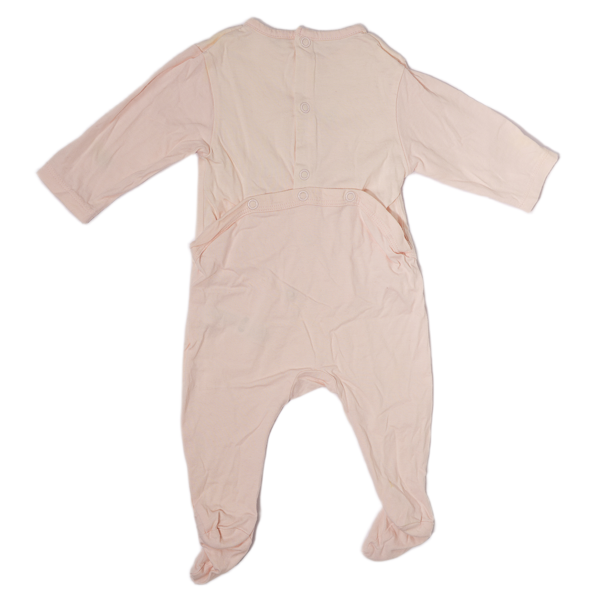Pyjama dors-bien bébé rose « I ♥ Apples » Carrefour – dos