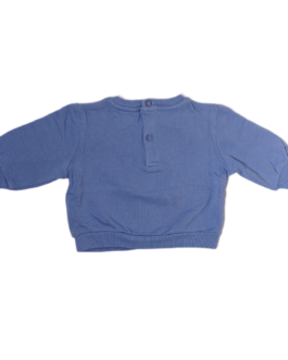 Sweat bébé TEX Baby « Belle à croquer » bleu denim – 6 mois